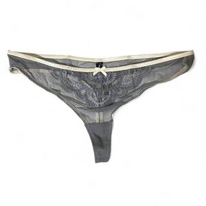 5/$25 
Adore Me Panty Sz 3X 1004 Gray Lace Thong Feminine Sexy Cottagecore Fairy